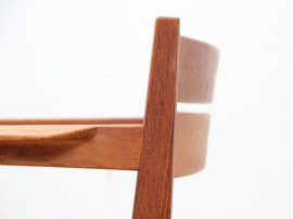 Danish mid-century modern arm chair un oak and cane