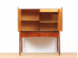 Danish mid modern raised cabinet in nutwood and lemon tree