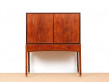 Danish mid modern raised cabinet in nutwood and lemon tree