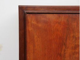 Danish mid modern raised cabinet in nutwood and lemon tree