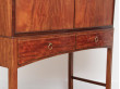 Danish mid modern raised cabinet in nutwood and lemon tree