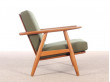 Paire de fauteuils scandinaves modèle "Cigar" GE-240