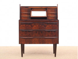 Danish mid-century modern secretary in Rio rosewood.