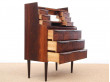 Danish mid-century modern secretary in Rio rosewood.