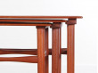 Danish mid-century modern nesting tables in teak