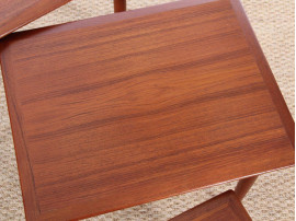 Danish mid-century modern nesting tables in teak