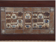 Danish mid-century modern nesting tables in mahogany and ceramic by Severin Hansen