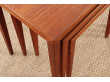 Danish mid-century modern nesting tables in teak by Severin Hansen