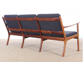 Danish mid-century modern sofa 3 seats  by Ole Wanscher