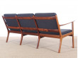 Danish mid-century modern sofa 3 seats  by Ole Wanscher