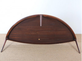 Danish mid-century modern coffe table in Rio rosewood by Johannes Andersen