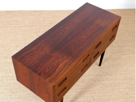 Danish mid-century modern chest of drawers in Rio rosewood by Poul Hundevad