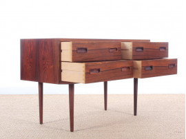 Danish mid-century modern chest of drawers in Rio rosewood by Poul Hundevad