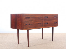 Commode scandinave en palissandre de Rio à 4 tiroirs