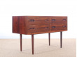 Danish mid-century modern chest of drawers in Rio rosewood by Poul Hundevad