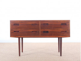 Danish mid-century modern chest of drawers in Rio rosewood by Poul Hundevad