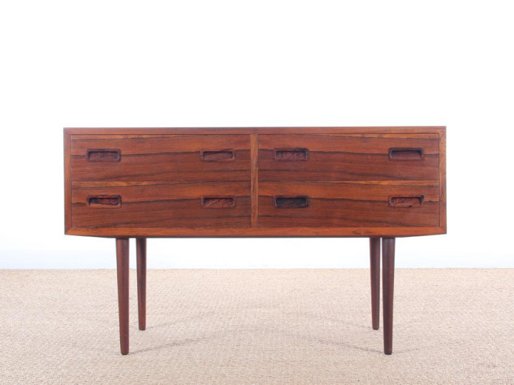 Commode scandinave en palissandre de Rio à 4 tiroirs