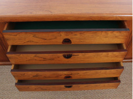 Danish mid-century modern sideboard in Rio rosewood by H. W. Klein