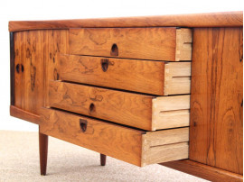 Danish mid-century modern sideboard in Rio rosewood by H. W. Klein