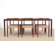 Danish mid-century modern dining table in Rio rosewood by H. W. Klein