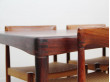 Danish mid-century modern dining table in Rio rosewood by H. W. Klein