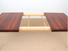 Danish mid-century modern dining table in Rio rosewood by H. W. Klein