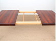 Danish mid-century modern dining table in Rio rosewood by H. W. Klein