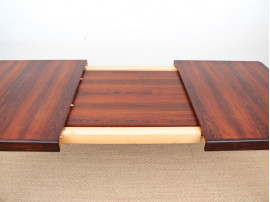 Danish mid-century modern dining table in Rio rosewood by H. W. Klein