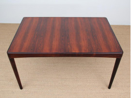 Danish mid-century modern dining table in Rio rosewood by H. W. Klein