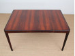 Danish mid-century modern dining table in Rio rosewood by H. W. Klein