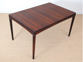 Danish mid-century modern dining table in Rio rosewood by H. W. Klein