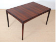 Danish mid-century modern dining table in Rio rosewood by H. W. Klein