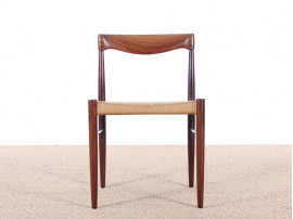 Danish mid-century modern set of 6 chairs in Rio rosewood by H. W. Klein