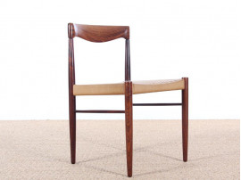 Danish mid-century modern set of 6 chairs in Rio rosewood by H. W. Klein