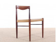 Danish mid-century modern set of 6 chairs in Rio rosewood by H. W. Klein