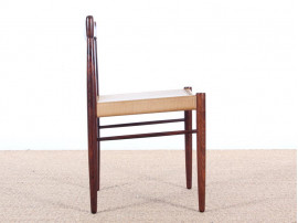 Danish mid-century modern set of 6 chairs in Rio rosewood by H. W. Klein