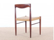 Danish mid-century modern set of 6 chairs in Rio rosewood by H. W. Klein