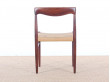 Danish mid-century modern set of 6 chairs in Rio rosewood by H. W. Klein