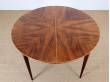 Danish mid-century modern round dining table by Illum Wikkelsø