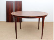 Danish mid-century modern round dining table by Illum Wikkelsø