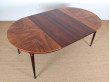 Danish mid-century modern round dining table by Illum Wikkelsø