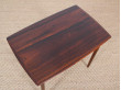 Danish mid-century modern side table in Rio rosewood and cane