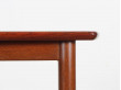 Danish mid-century modern side table in Rio rosewood and cane