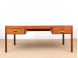 Danish mid-century modern free standing desk by Aksel Bender Madsen & Ejner Larsen pour Willy Beck.