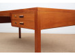 Danish mid-century modern free standing desk by Aksel Bender Madsen & Ejner Larsen pour Willy Beck.