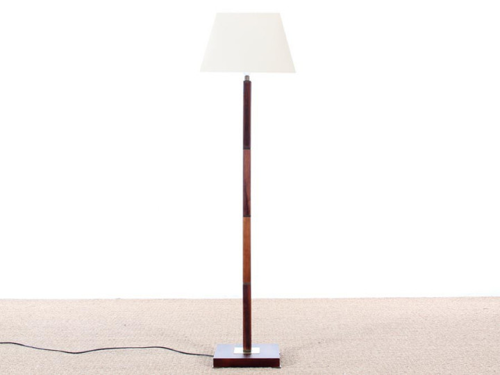 Danish mid-century modern floor lamp in teak