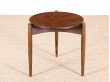 Danish mid-century modern small side table in mahogany