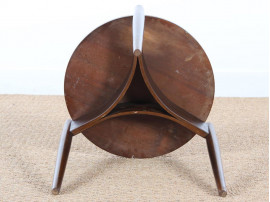 Danish mid-century modern small side table in mahogany