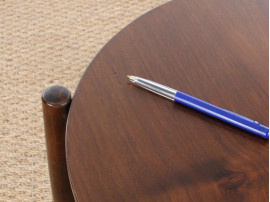 Danish mid-century modern small side table in mahogany