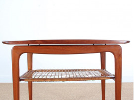 Scandinavian occasional table in Rio rosewood, designed by Johannes Andersen